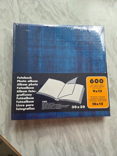 Leeres fotoalbum blau - leeres,